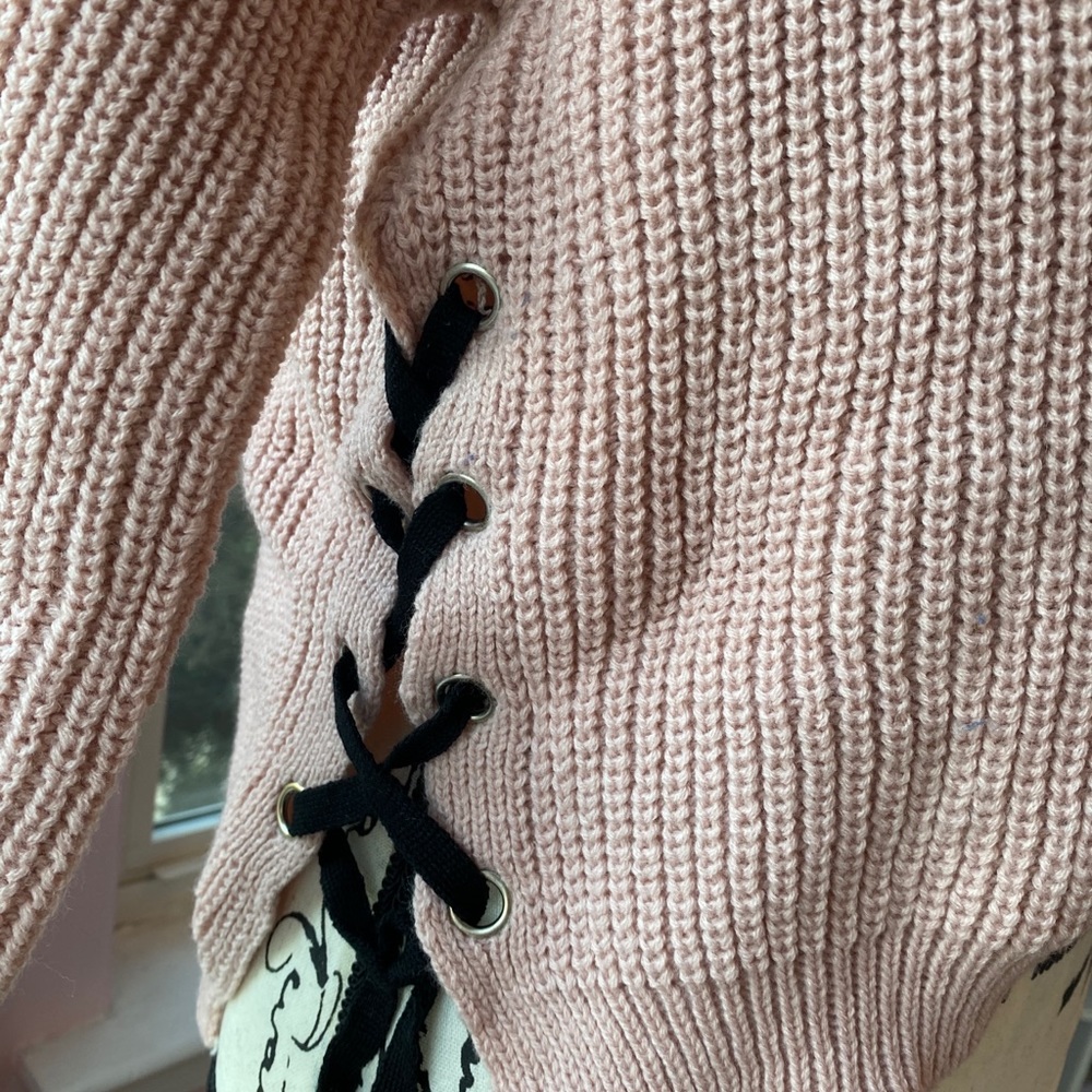 Lace-Up Sides Sweater